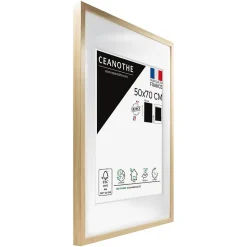 Cadre photo 50x70 cm milan brut avec passe-partout 40x50 cm Fabriqué en France