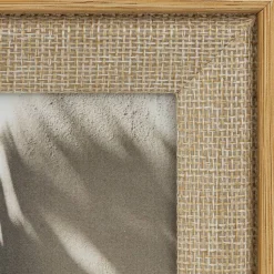 Cadre photo Zera tissu beige 13x18cm - Atmosphera
