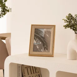 Cadre photo Zera tissu beige 13x18cm - Atmosphera