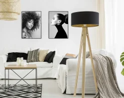 Cadre plastique Ariane Home noir l.60 x H.80 cm