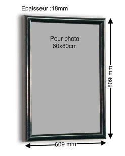 Cadre plastique Ariane Home noir l.60 x H.80 cm