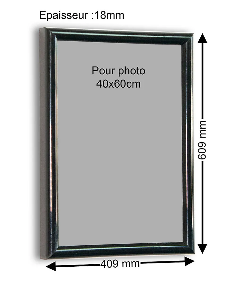 Cadre plastique gallery Ariane Home noir l.40 x H.60 cm