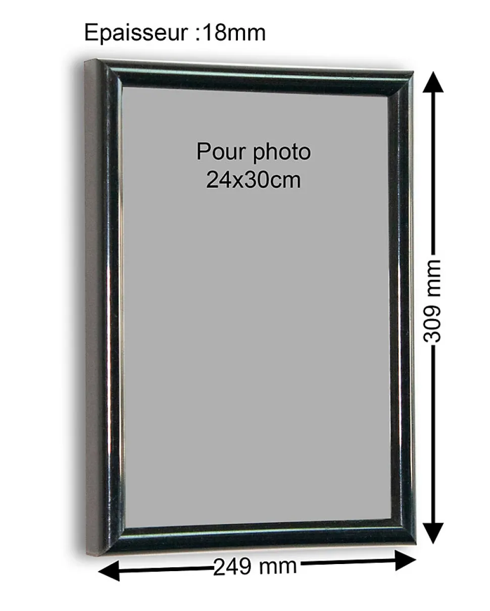 Cadre plastique gallery Ariane Home noir l.24 x H.30 cm