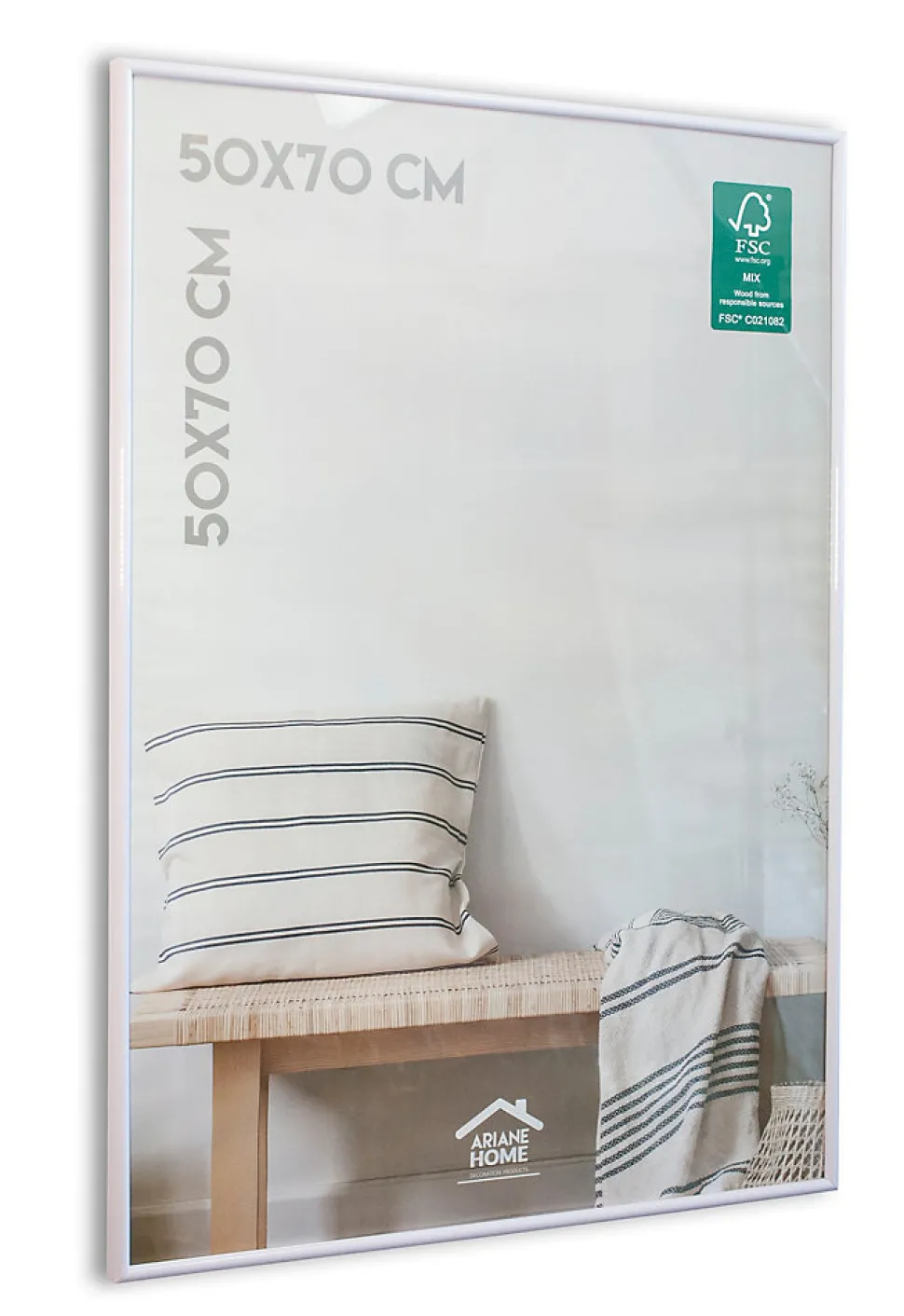 Cadre plastique gallery Ariane Home blanc l.50 x H.70 cm