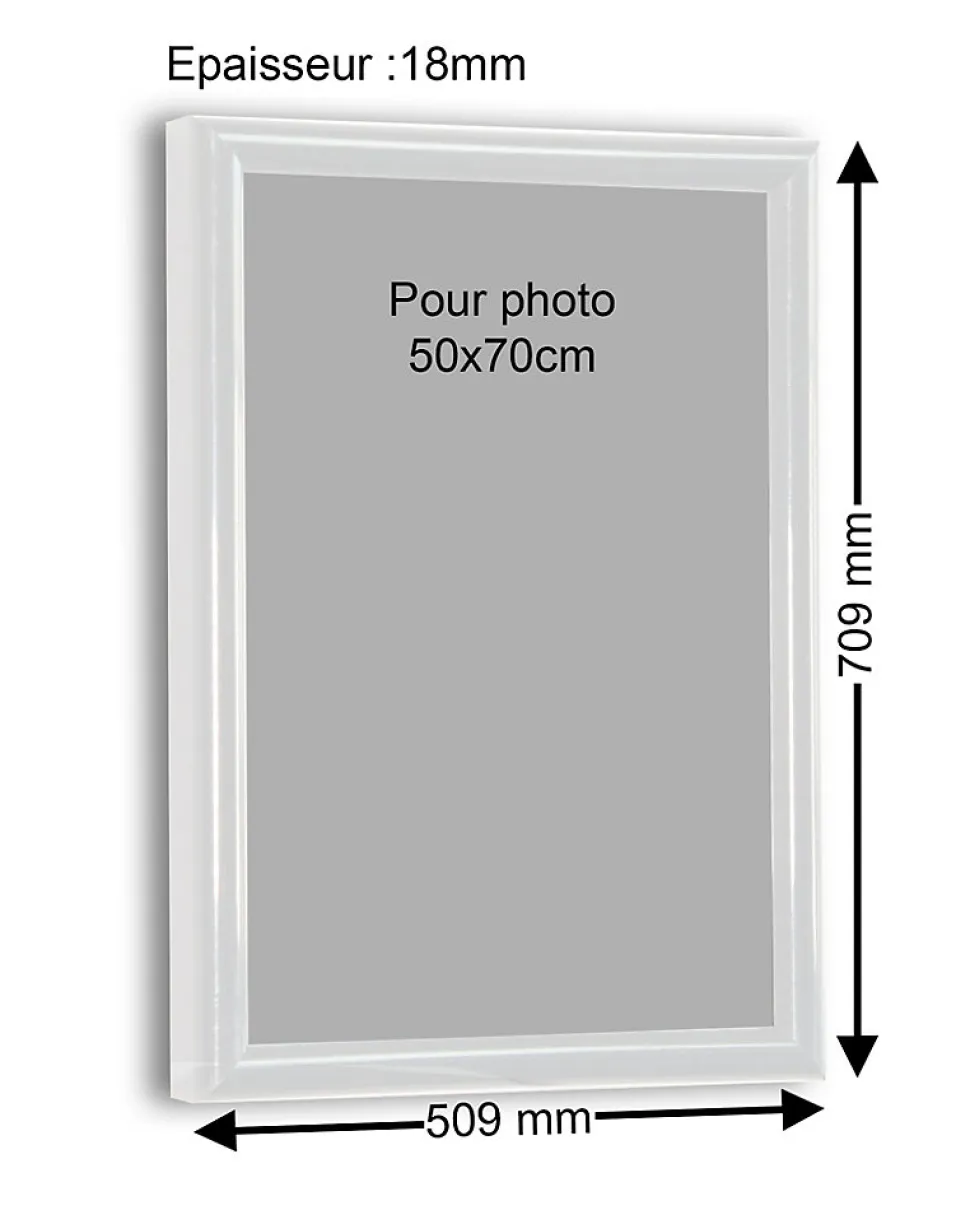 Cadre plastique gallery Ariane Home blanc l.50 x H.70 cm