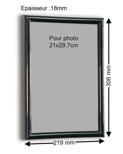 Cadre plastique gallery Ariane Home noir l.21 x H.29cm