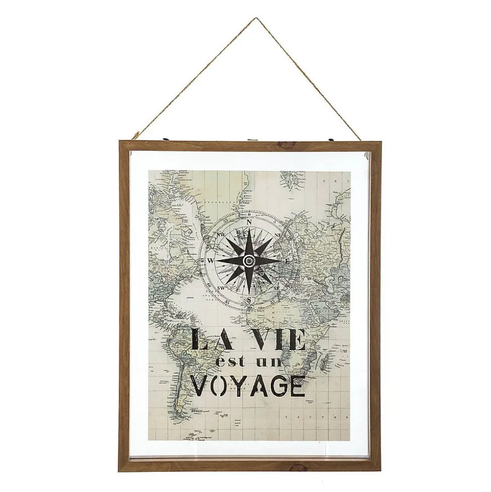 Cadre Voyage en verre 38x48 cm - Atmosphera