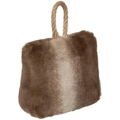 Cale porte Wild - fausse fourrure - marron - 17x17 cm - Atmosphera