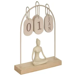 Calendrier métal Yogi H.28,5cm assorti- Noir- Atmosphera