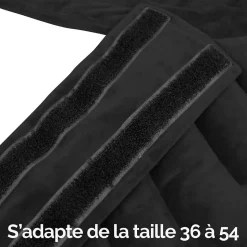 Ceinture lombaire chauffante avec bandes auto-agrippantes réglable taille 36 à 54 - Noir - Vivezen