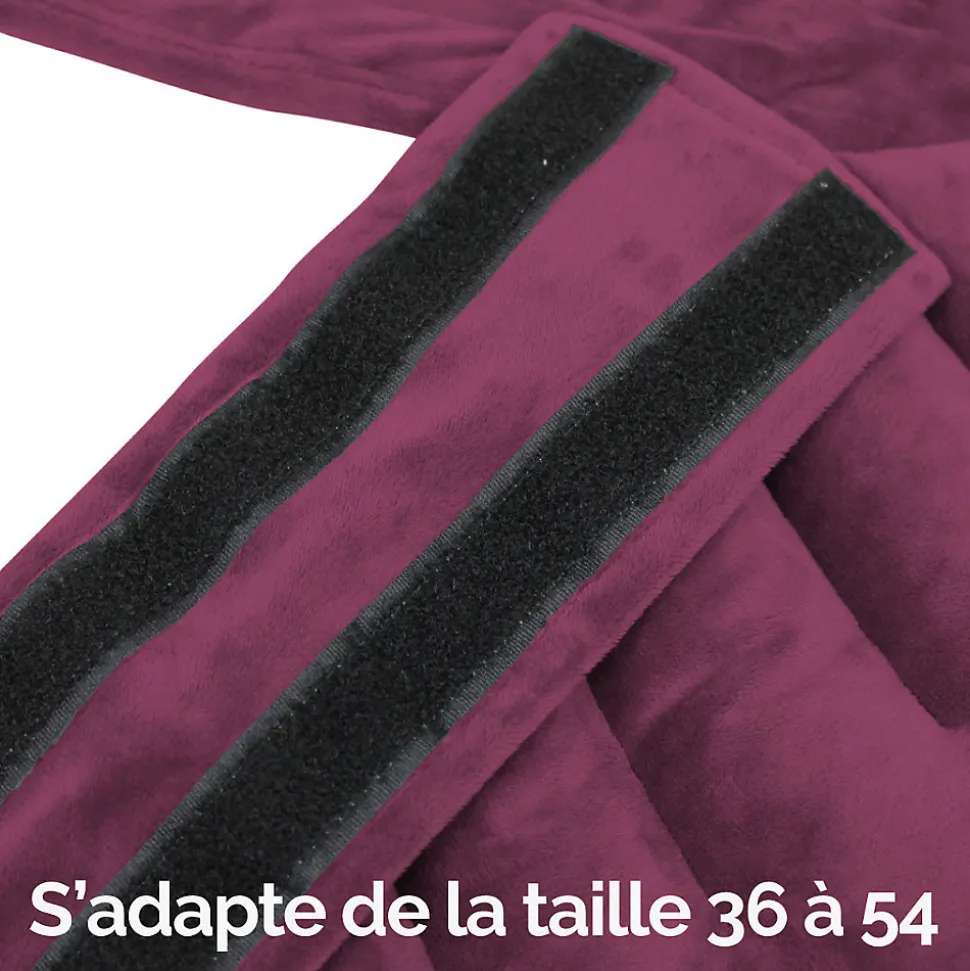 Ceinture lombaire chauffante avec bandes auto-agrippantes réglable taille 36 à 54 - Prune - Vivezen