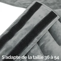 Ceinture lombaire chauffante avec bandes auto-agrippantes réglable taille 36 à 54 - Beige - Vivezen