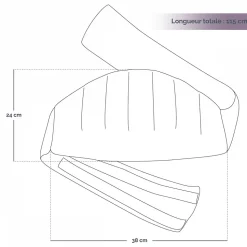 Ceinture lombaires chauffante avec bandes auto-agrippantes réglable taille 36 à 54 - Mauve - Vivezen