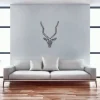 cerf décoratif bois S Deisgn cornes en aluminium 33cm décoration murale Nouvelles FineBuy