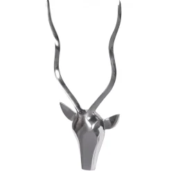 cerf décoratif bois S Deisgn cornes en aluminium 33cm décoration murale Nouvelles FineBuy