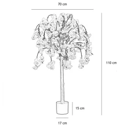 Cerisier artificiel retombant rose 110cm