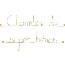 Chambre de super héros - Sculpture fil de fer 40-50 cm - Bijoux de mur