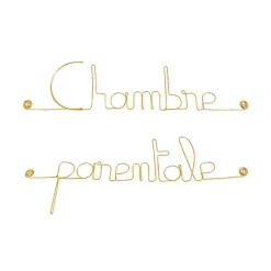 Chambre parentale - Sculpture fil de fer 30-40 cm - Bijoux de mur