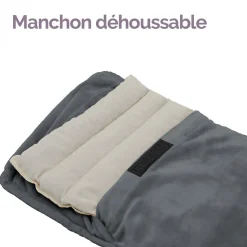 Chauffe mains, manchon chauffant 32 x 22 cm avec ceinture réglable - Bleu - Vivezen