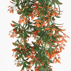 Chute plante artificielle rouge 90cm lot de 2