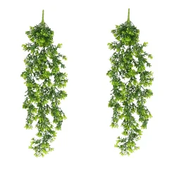 Chute plante artificielle de buis 74cm lot de 2