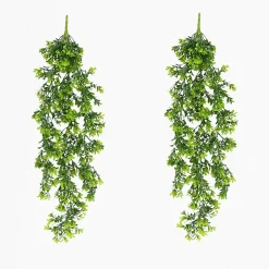 Chute plante artificielle de buis 74cm lot de 2