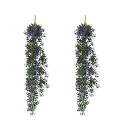 Chute plante artificielle violet 90cm lot de 2