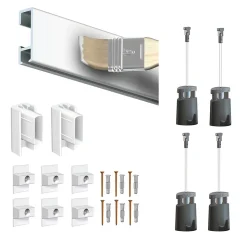 Cimaise Box Artiteq Click 150 cm PREMIUM - Kit accrochage tableau 300 cm