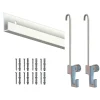 Cimaise Box ÉCO Classic Rail + Tige 2mm - 200 cm - Kit tout en un Blanc laqué
