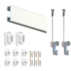 Cimaise Box ÉCO Click Rail 200 cm - Kit tout en un Blanc mat à peindre