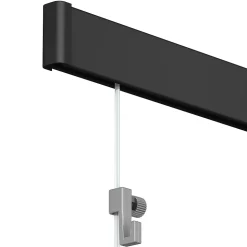 Cimaise Box ÉCO Click Rail 200 cm - Kit tout en un Blanc mat à peindre