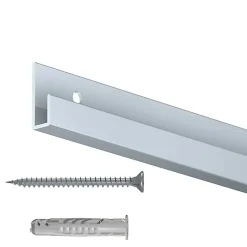 Cimaise Classic Rail 200 cm + vis & chevilles multimatériaux - Cimaise Tableau Artiteq Noir