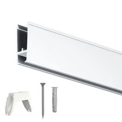 Cimaises XPO Rail 200cm + clips + vis et chevilles multimatériaux - Cimaise Tableau Artiteq Noir