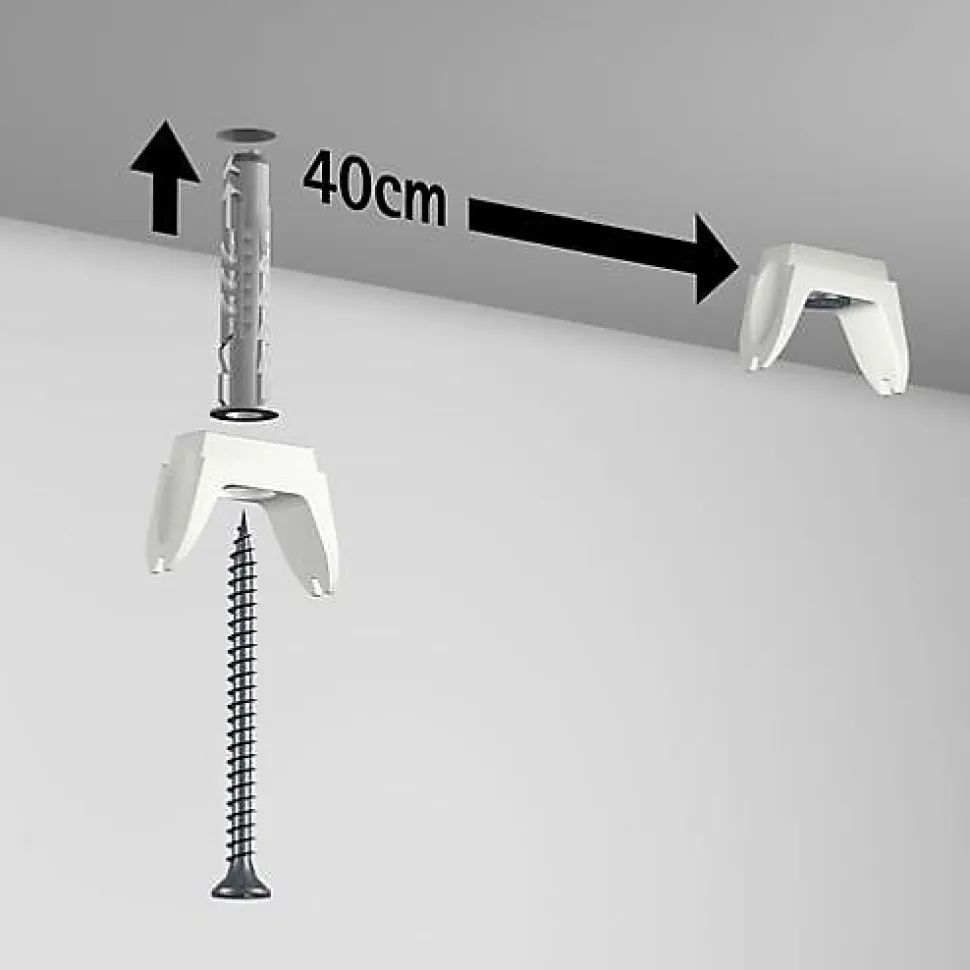 Cimaises XPO Rail 200cm + clips + vis et chevilles multimatériaux - Cimaise Tableau Artiteq Noir