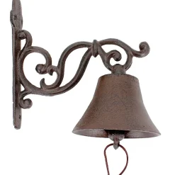 Cloche carillon en fonte 19x10x18cm