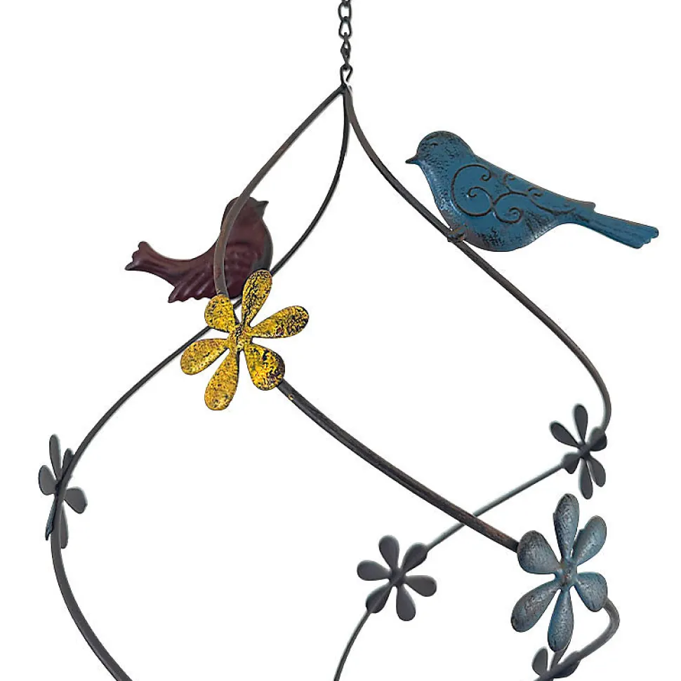 Cloche oiseaux colorés 29x23x74cm