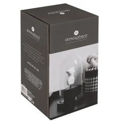 Cloche Subli - résine et verre - noir et blanc - H21 cm - Atmosphera