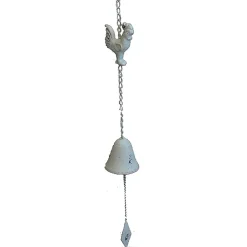 Clochette Coq fer blanc 10x65cm