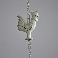 Clochette Coq fer blanc 10x65cm