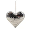 Coeur à facettes miroir 20x17cm