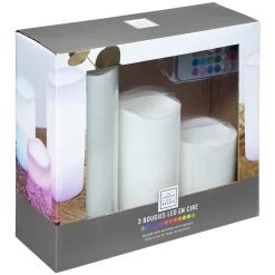 Coffret de 3 bougies LED - Atmosphera