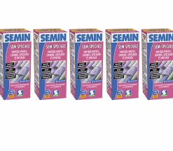 Colle en Poudre pour Papiers Peints Sem-Spéciale Semin, Vinyls, Lourds, Spéciaux et Intissés, Intérieur, Boite 200 g (lot de 5)