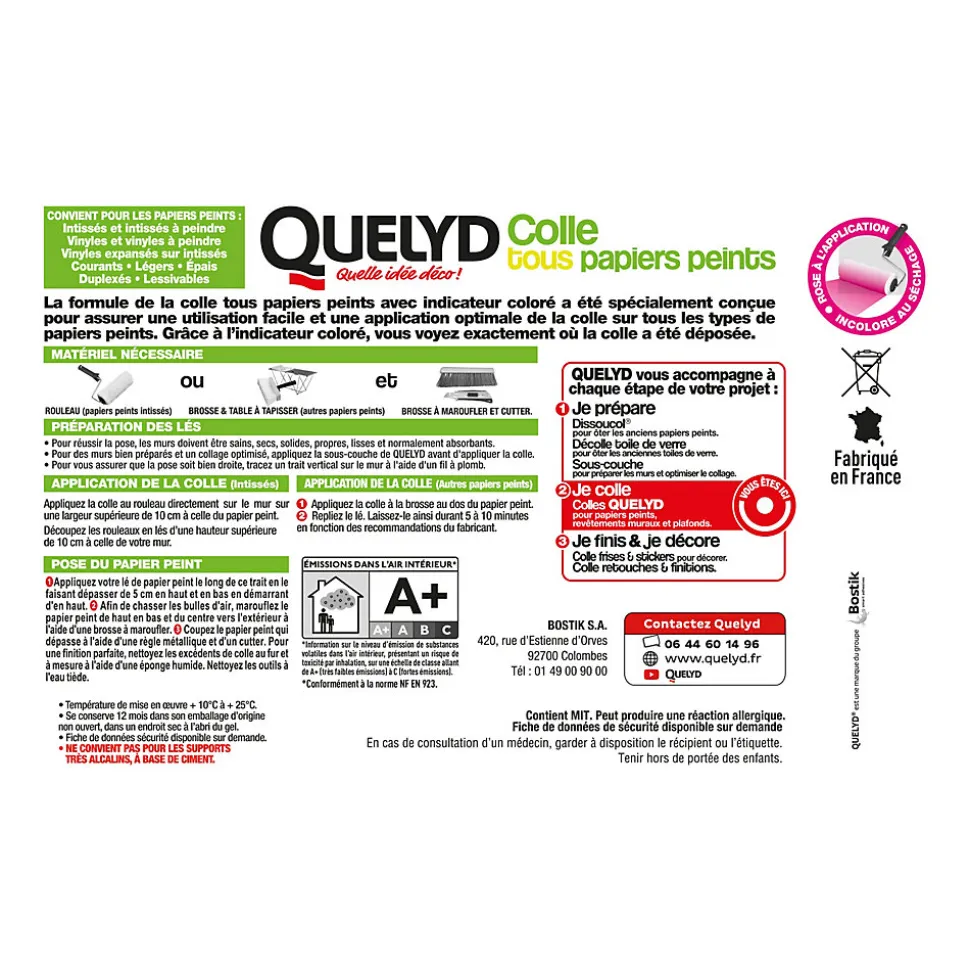 Colle pour papier peint premium Quelyd 5kg