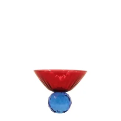 Coupe bicolore en cristal à facettes