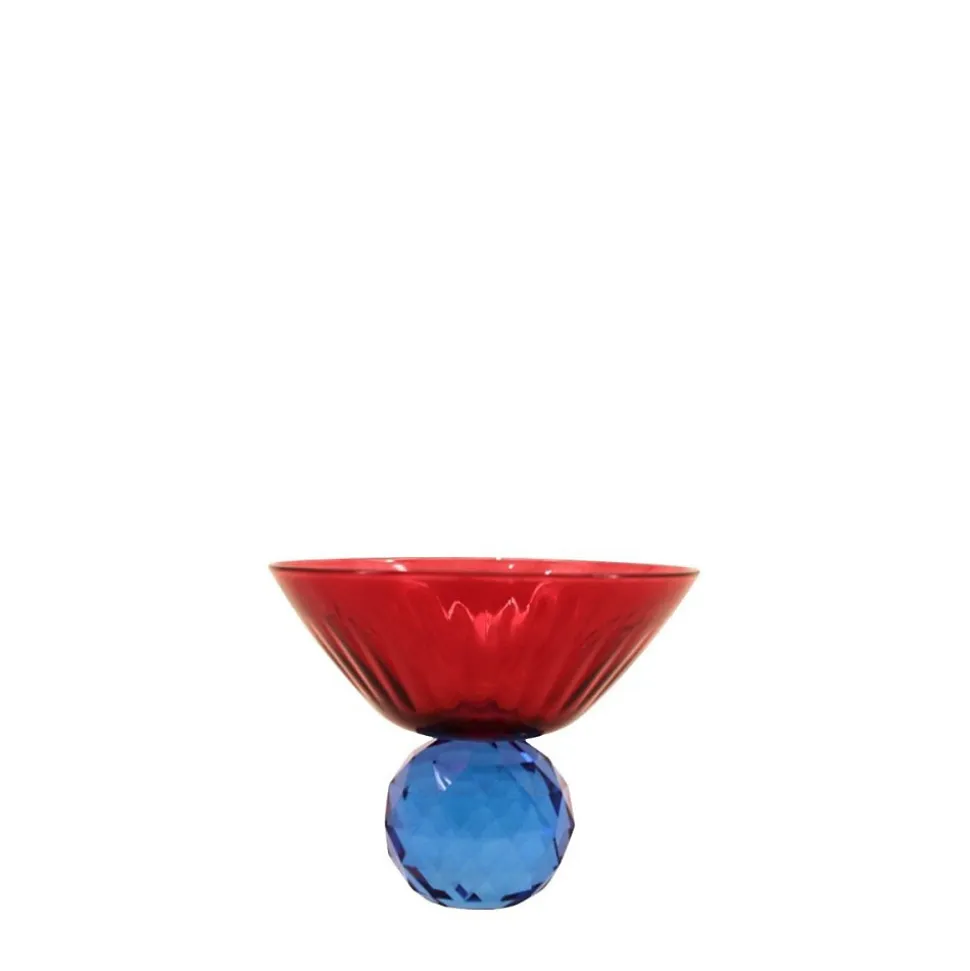 Coupe bicolore en cristal à facettes