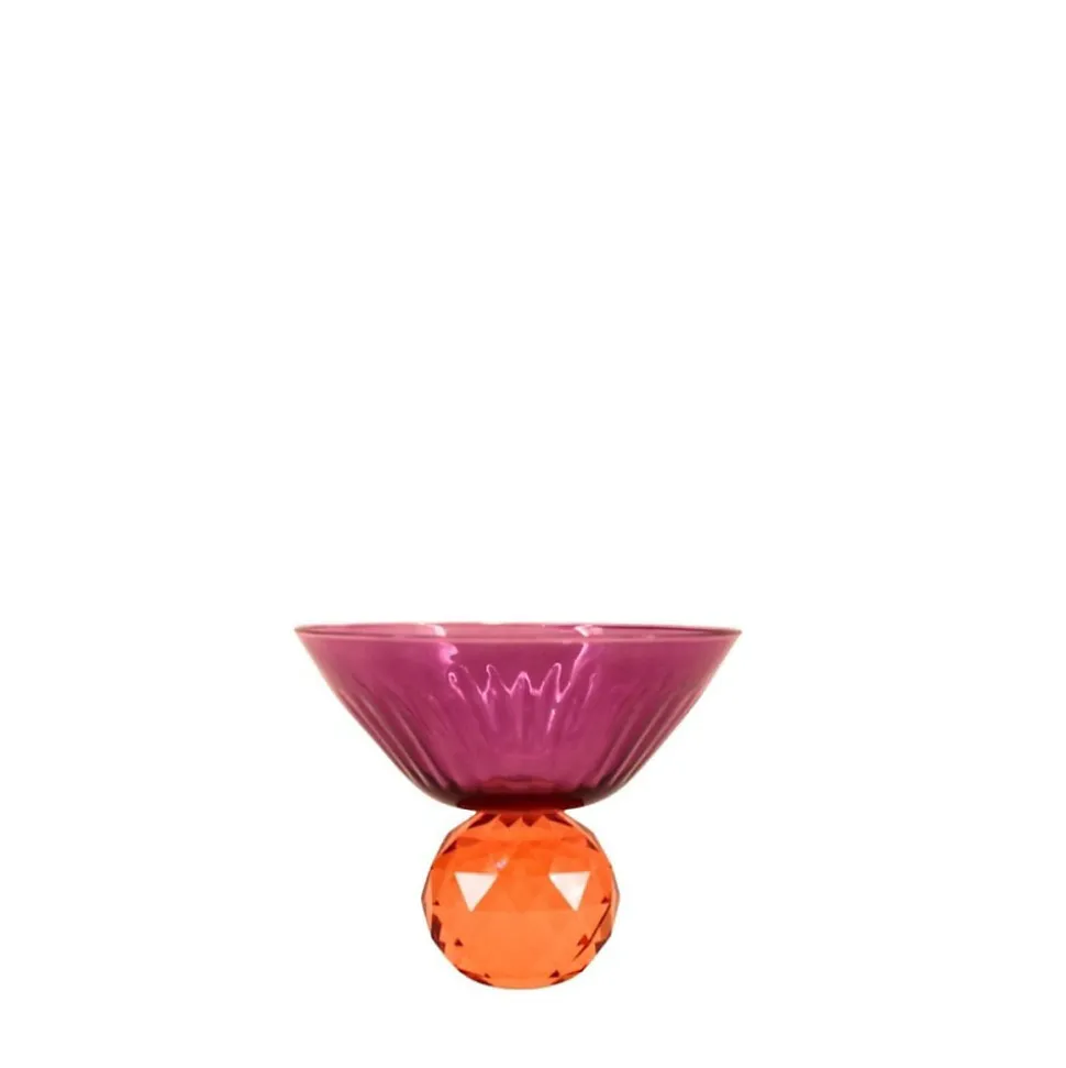 Coupe bicolore en cristal à facettes