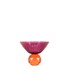 Coupe bicolore en cristal à facettes