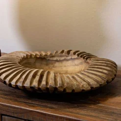 Coupe ronde en teck Geris 35x7 cm