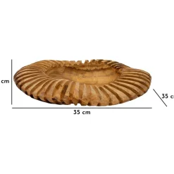 Coupe ronde en teck Geris 35x7 cm