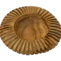 Coupe ronde en teck Geris 35x7 cm